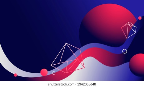 	
Minimal geometric background Dynamic shapes composition for landing page