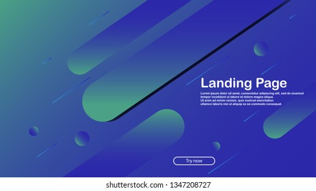 Minimal geometric background. Dynamic shapes composition. Vector Illustration