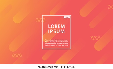 Minimal geometric background, dynamic shapes composition - Vector