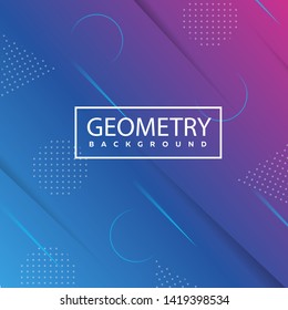 Minimal geometric background. Dynamic shapes composition.