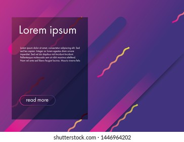 Minimal geometric background. Dynamic shapes composition. 