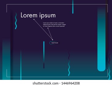 Minimal geometric background. Dynamic shapes composition. 