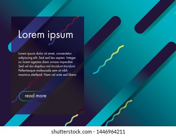 Minimal geometric background. Dynamic shapes composition. 