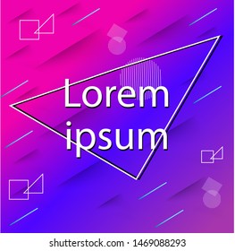 Minimal geometric background. Dynamic shapes composition