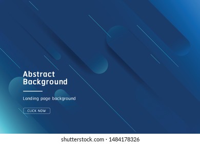 Minimal geometric background. Dynamic shapes composition. Neon glowing techno lines, blue hi-tech futuristic abstract background template