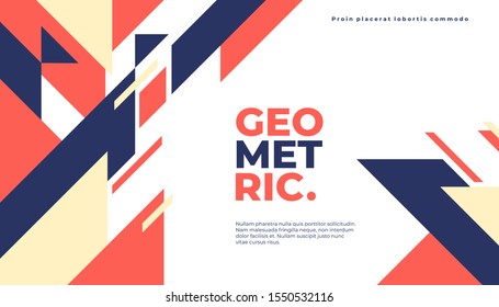 Minimal geometric background. Dynamic shapes composition. Eps10 vector