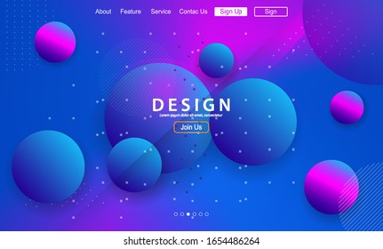 Minimal geometric background. Dynamic shapes composition