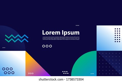 Minimal geometric background. Dynamic shapes composition.