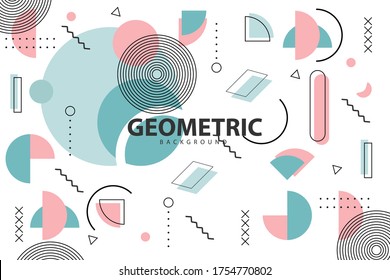 Minimal geometric background. Dynamic shapes composition. Eps10 vector.