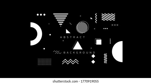 Fondo geométrico mínimo. Composición dinámica de formas. Vector Eps10