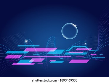 Minimal geometric background. Dynamic shapes composition. Eps10 vector.