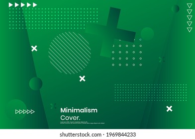 Minimal geometric background. Dynamic shapes composition.