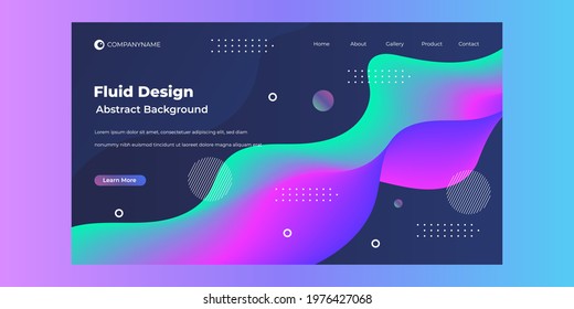 Minimal geometric background. Dynamic shapes composition abstract landing page