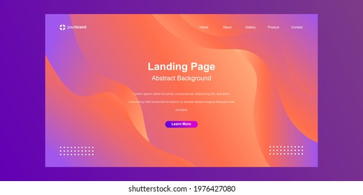 Minimal geometric background. Dynamic shapes composition abstract landing page