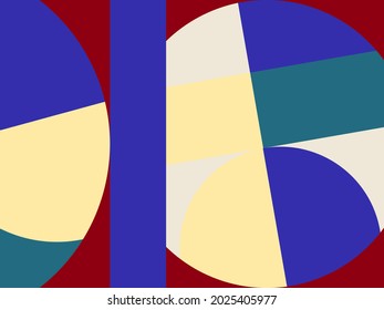 Minimal geometric background. Dynamic shapes composition. Memphis style texture for cover, fashion, banner, flier, and more