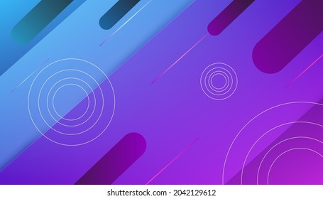 Minimal geometric background. Dynamic shapes composition for banner