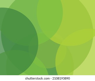Minimal geometric background. Dynamic shapes composition. multicolored green in circle shape. 