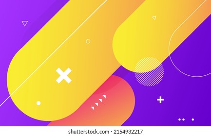 Minimal geometric background. Dynamic shapes composition. Vector illustration