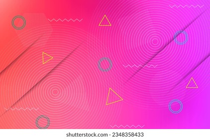 Minimal geometric background. Dynamic shapes composition