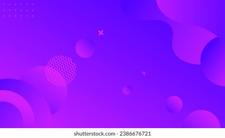 Minimal geometric background. Dynamic shapes composition. Abstract gradient banner vector illustration suitable for business concept. Banner wavy background template.