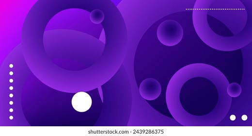 Minimal geometric background. Dynamic shapes composition with blue and purple color. Vector illustration