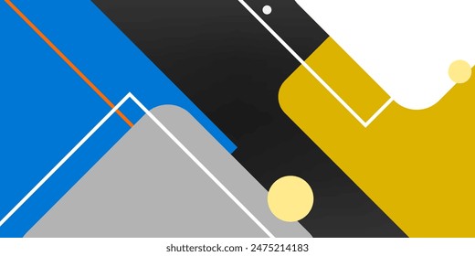 Minimal geometric background. Dynamic shapes composition.