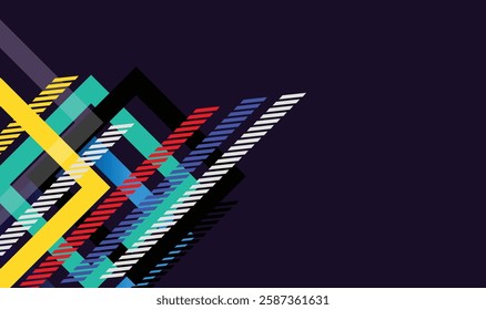 Minimal geometric background. Dynamic shapes composition with lines. Abstract background modern hipster futuristic graphic. Vector abstract background texture design,