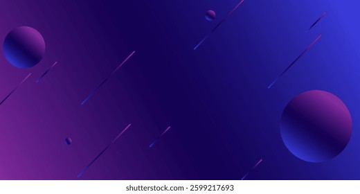 Minimal geometric background Dynamic shapes composition for landing page