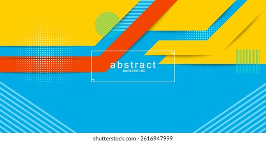 Minimal geometric background with dynamic shapes composition. Presentation template abstract background.