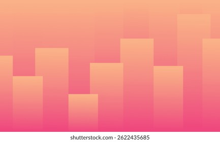 Minimal geometric background. Dynamic shapes composition. stripe shapes gradient yellow to pink. Eps10 vector.