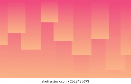Minimal geometric background. Dynamic shapes composition. stripe shapes gradient yellow to pink. Eps10 vector.