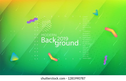Minimal geometric background. Fluid shapes composition. Digital minimal poster. Abstract vector cover for commercial concept.