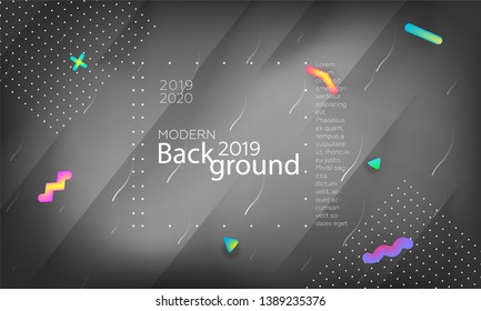 Minimal geometric background. Fluid shapes composition. Futuristic background template. Abstract vector cover for commercial concept.