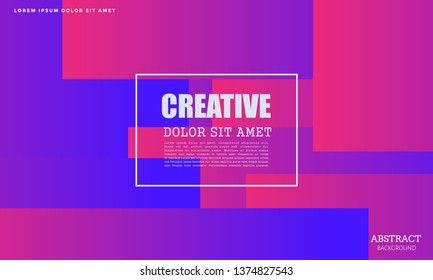 Minimal geometric background with gradient colors, vector illustration