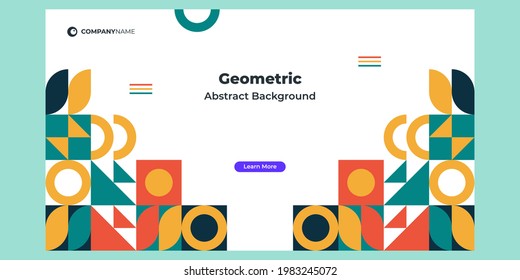 Minimal geometric background with gradient colors