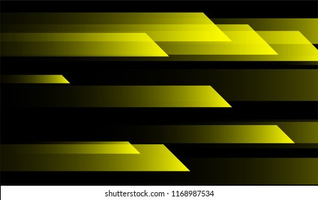 Minimal Geometric Background. Gradient Shapes on Black Background. Bright Trendy Design for Print, Brochure, Placard.