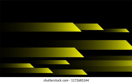 Minimal Geometric Background. Gradient Shapes on Black Background. Colorful Futuristic Design for Wallpaper, Banner, Placard.