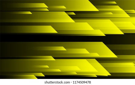 Minimal Geometric Background. Gradient Shapes on Black Background. Bright Futuristic Design for Print, Cover, Poster.