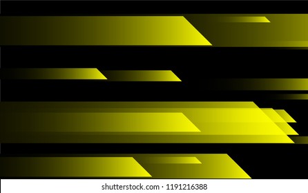 Minimal Geometric Background. Gradient Shapes on Black Background. Colorful Futuristic Design for Card, Banner, Placard.