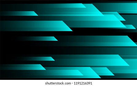 Minimal Geometric Background. Gradient Shapes on Black Background. Colorful Dynamic Design for Print, Brochure, Placard.