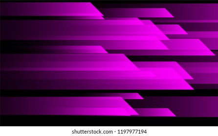Minimal Geometric Background. Gradient Shapes on Black Background. Bright Futuristic Design for Card, Banner, Placard.