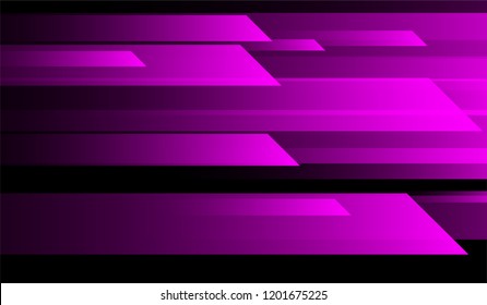 Minimal Geometric Background. Gradient Shapes on Black Background. Bright Trendy Design for Print, Brochure, Placard.