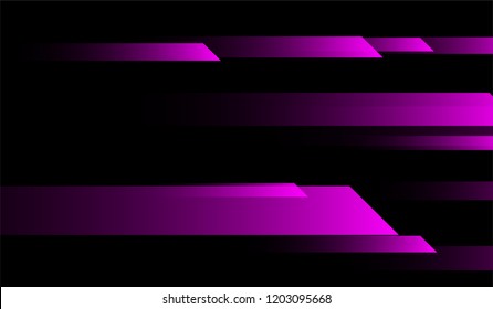 Minimal Geometric Background. Gradient Shapes on Black Background. Bright Dynamic Design for Card, Cover, Poster.