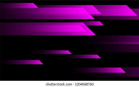 Minimal Geometric Background. Gradient Shapes on Black Background. Bright Futuristic Design for Card, Cover, Banner.