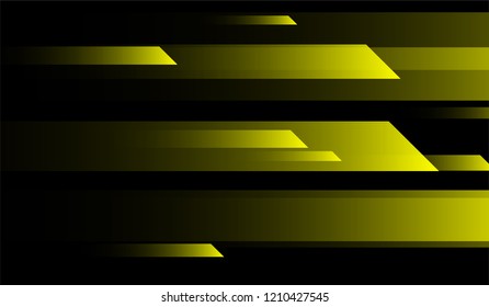 Minimal Geometric Background. Gradient Shapes on Black Background. Bright Dynamic Design for Card, Cover, Banner.