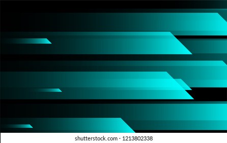 Minimal Geometric Background. Gradient Shapes on Black Background. Colorful Futuristic Design for Print, Brochure, Placard.
