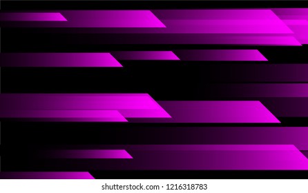 Minimal Geometric Background. Gradient Shapes on Black Background. Bright Trendy Design for Wallpaper, Brochure, Placard.