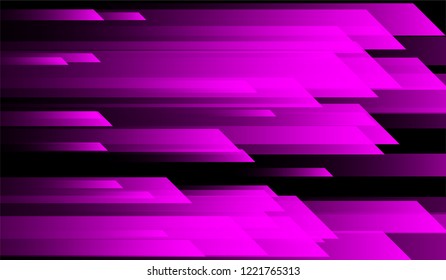 Minimal Geometric Background. Gradient Shapes on Black Background. Colorful Dynamic Design for Wallpaper, Banner, Placard.