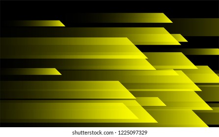 Minimal Geometric Background. Gradient Shapes on Black Background. Bright Trendy Design for Card, Banner, Placard.