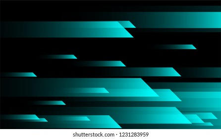 Minimal Geometric Background. Gradient Shapes on Black Background. Colorful Dynamic Design for Print, Brochure, Poster.